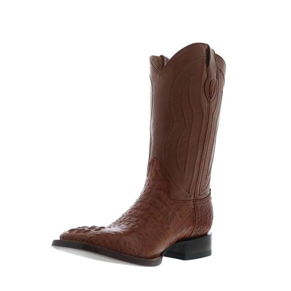 Ferrini Mens Caiman Crocodile S-Toe Brown Boots (NWT) - Picture 4 of 7